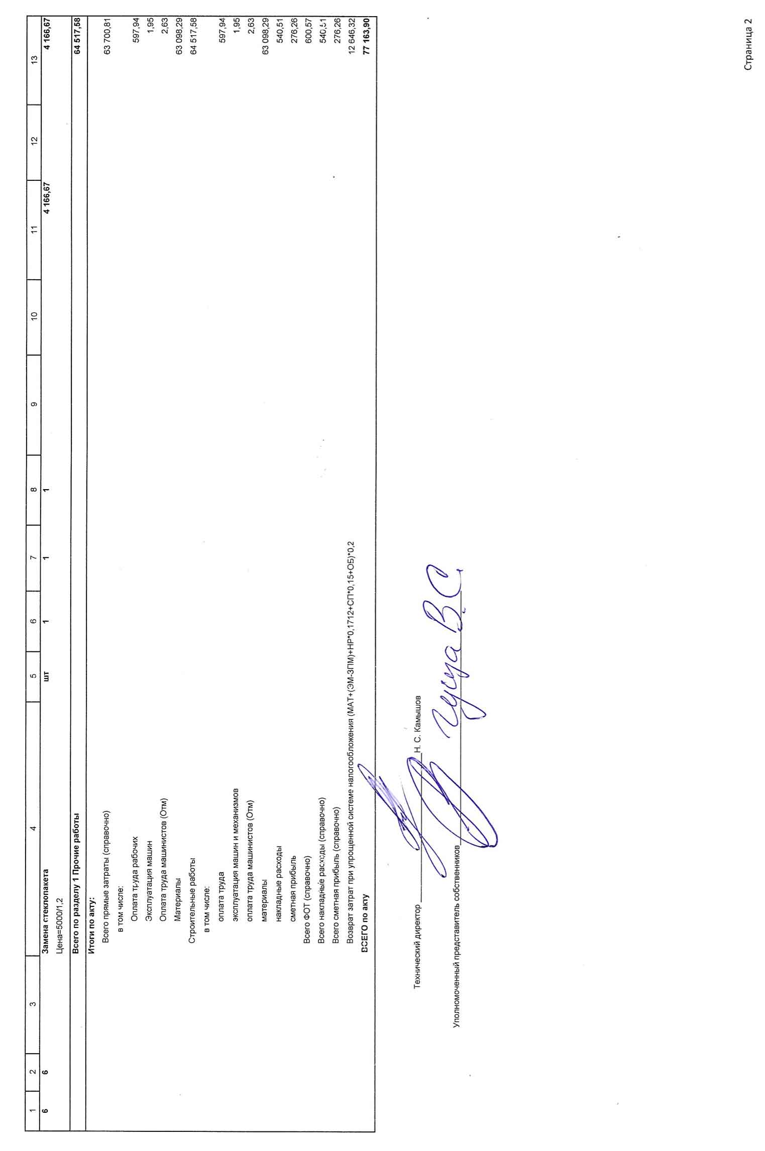 Акт приёмки услуг и работ ООО УК "Сибирь" в ноябре 2025 г. Стр. 2